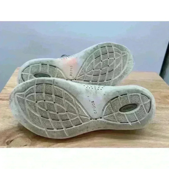 Crocs Women's LiteRide 360 Marbled Pacer - Pearl White/Gray/Aqua - Size 10 - Picture 9 of 10